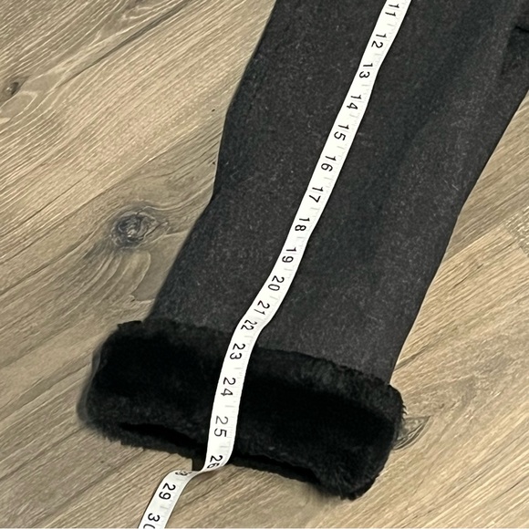 Donny Brook Womens Trench Coat Sz 14P Gray 100% Wool Lined Faux Fur Pocket - Picture 4 of 15